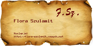 Flora Szulamit névjegykártya